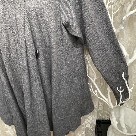 Calvin Klein Soft Grey Long Sleeved Cross Over Sweater - Picture 8 of 12